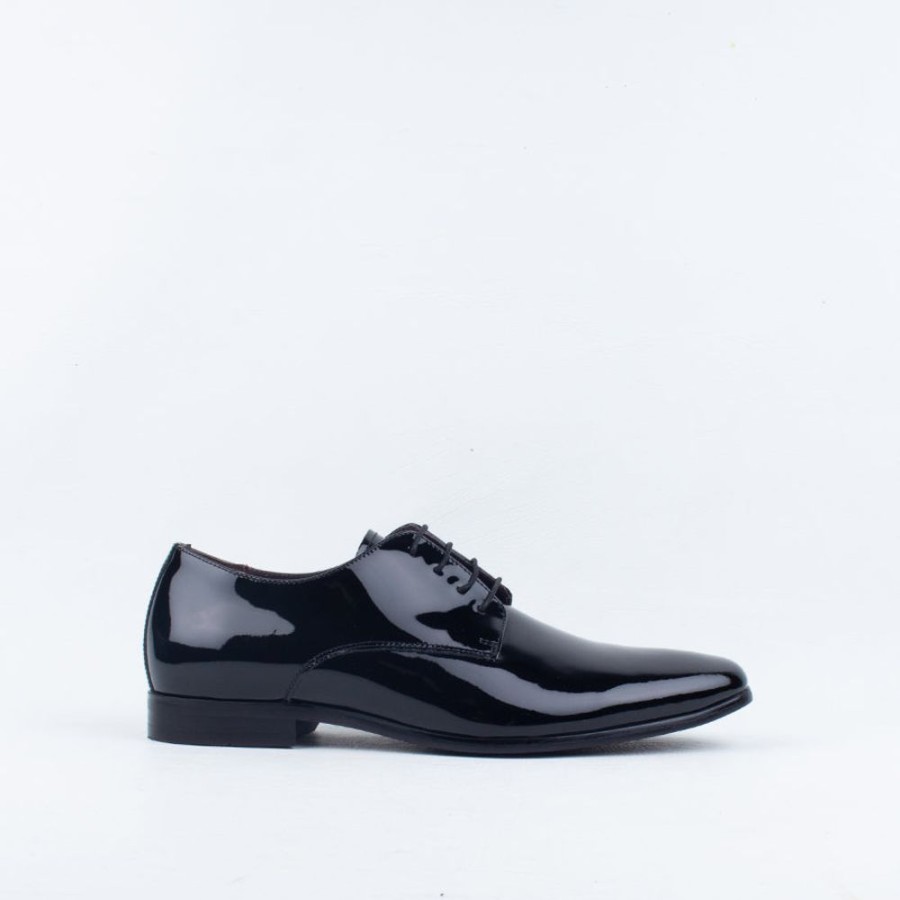 Men Julius Marlow Dress Shoes | Jet Derby Lace Black Patent