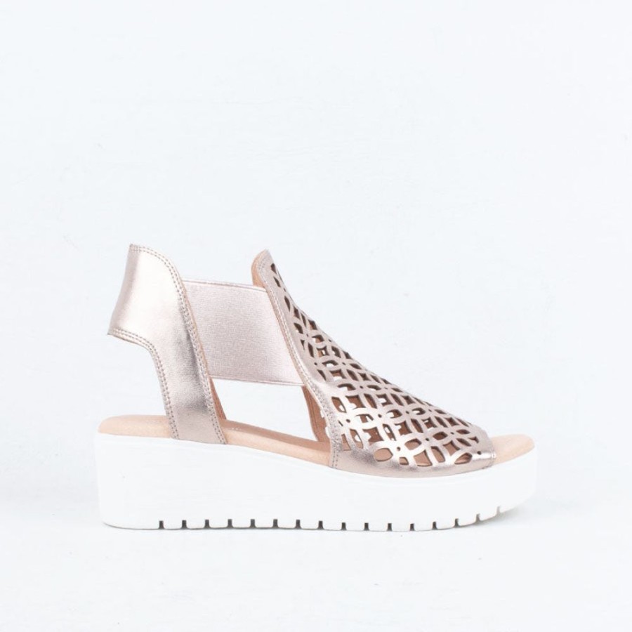 Women Django & Juliette Flat | Odate Sandal Champagne