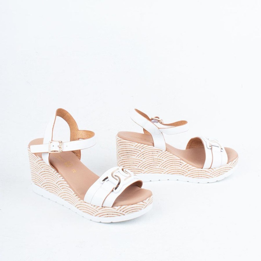 Women Marco Dalessi Wedge | Marco Wedge Sandal White