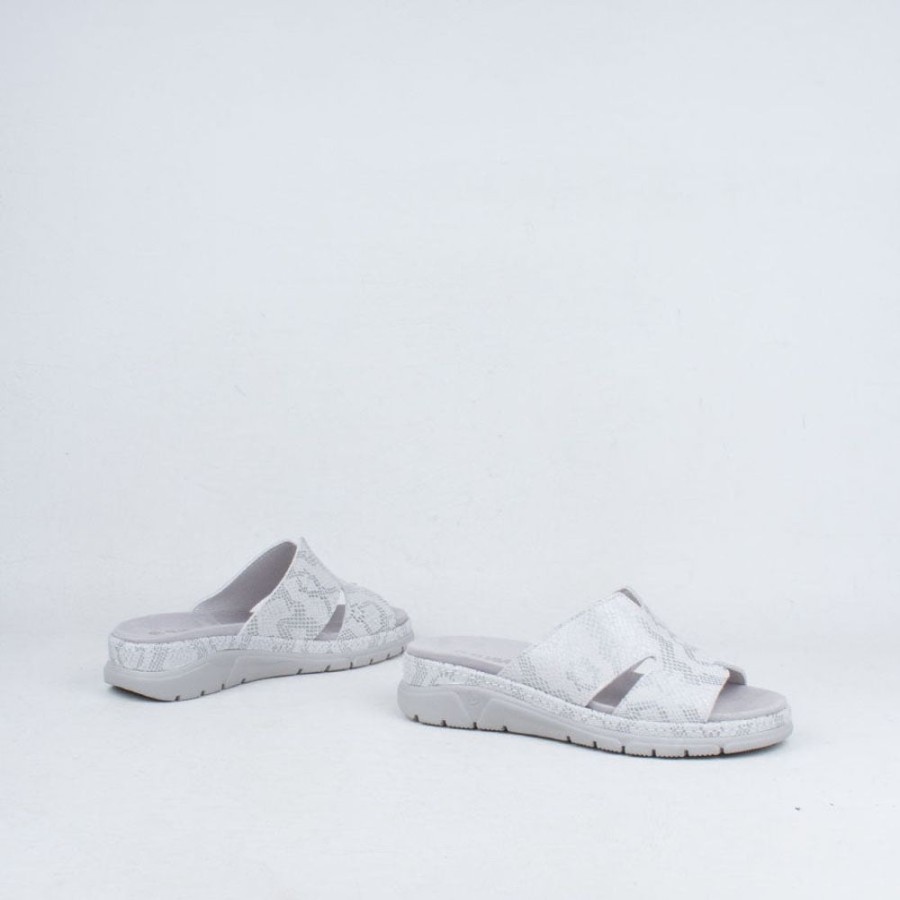 Women Suave - Portugal Wedges | Eevi Slide White Print