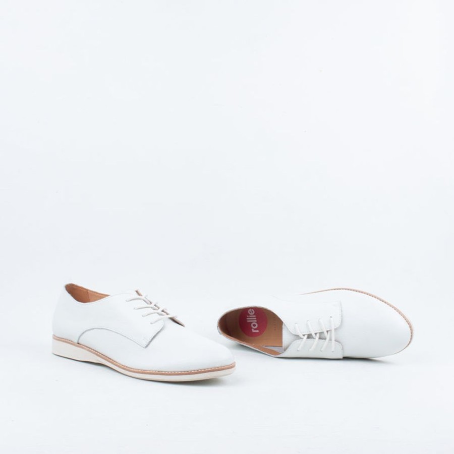 Women Rollie Lace Up | Derby Rollie Super Soft White