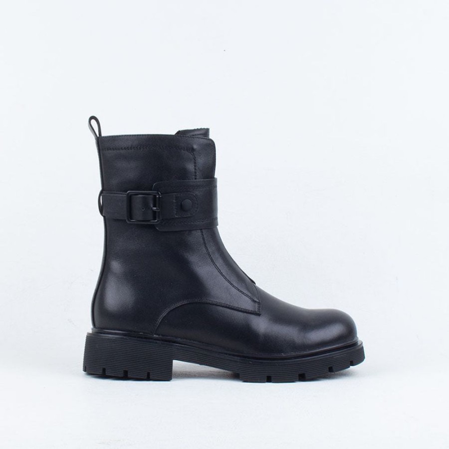 Women Bresley NZ Combat | Pallini Boot Black