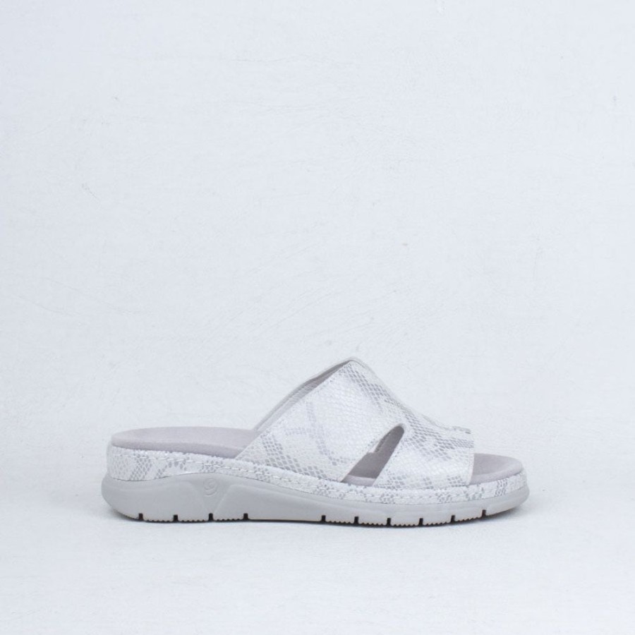 Women Suave - Portugal Flat | Eevi Slide White Print