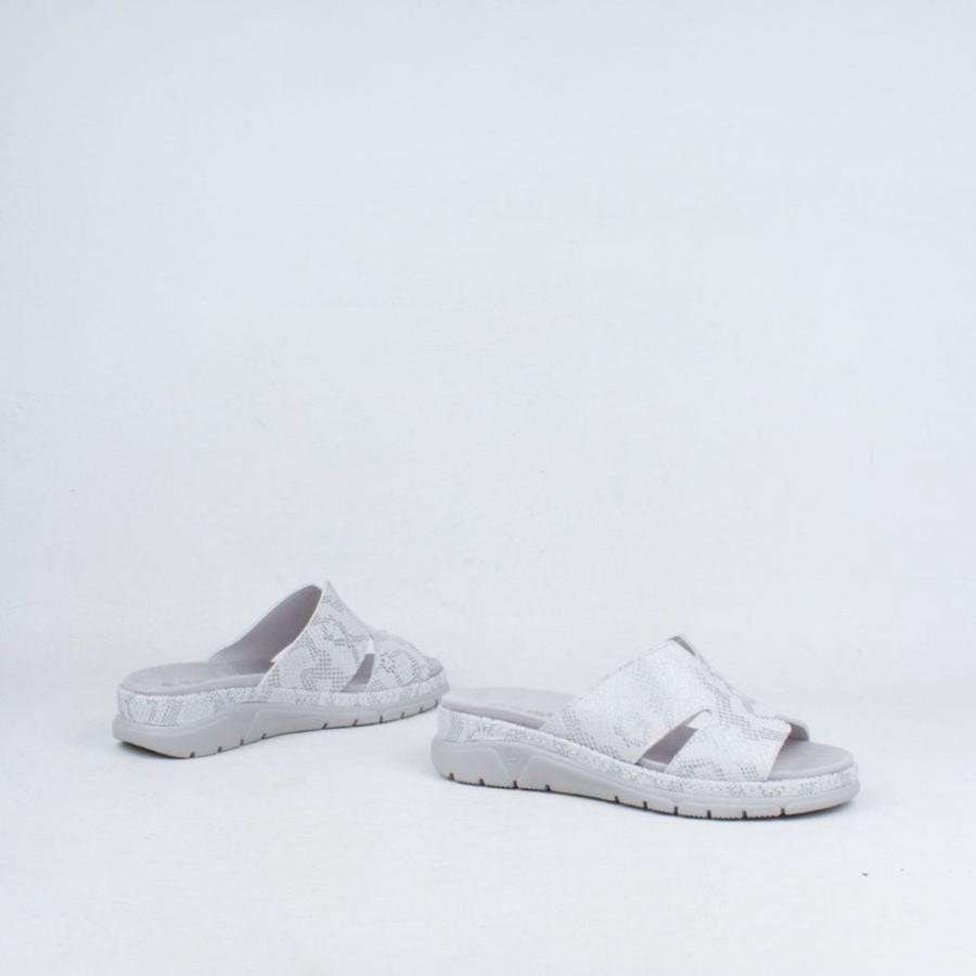 Women Suave - Portugal Flat | Eevi Slide White Print