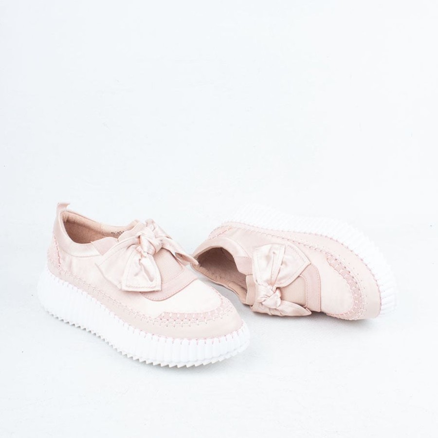 Women Minx Lace Up | Stitched Bow Sneaker