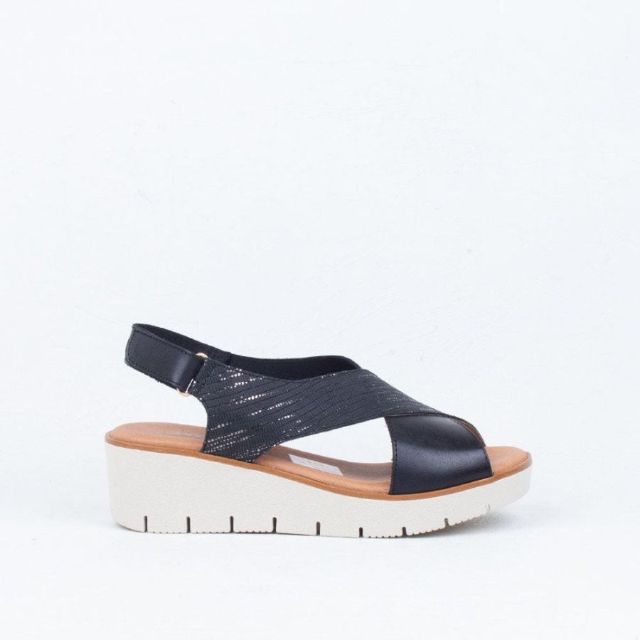 Women Sundowner - Spain Flat | Ceylon Sandal Black Mix