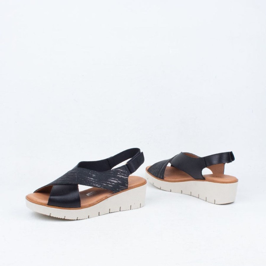 Women Sundowner - Spain Flat | Ceylon Sandal Black Mix