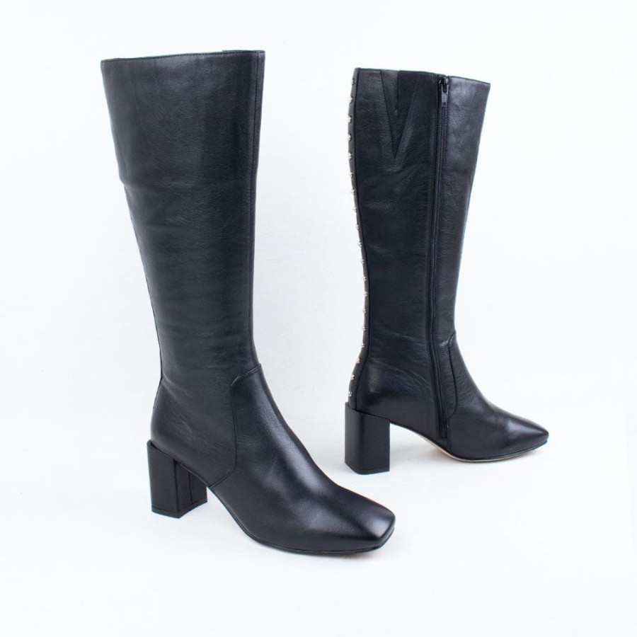 Women Bresley Long Boots | Abby Pearl Boot Black/Pearl