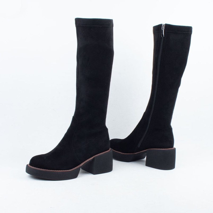 Women Bresley Long Boots | Pooch Knee Boot Black