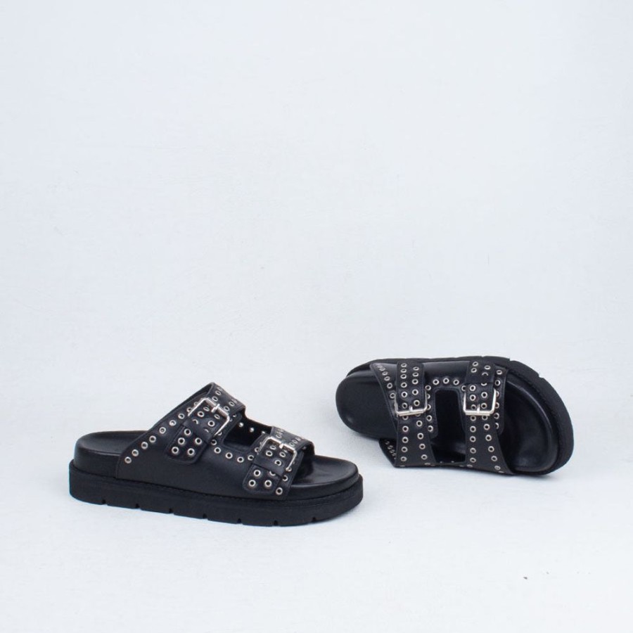 Women Ernest Wyler Wedges | Ebony Slide