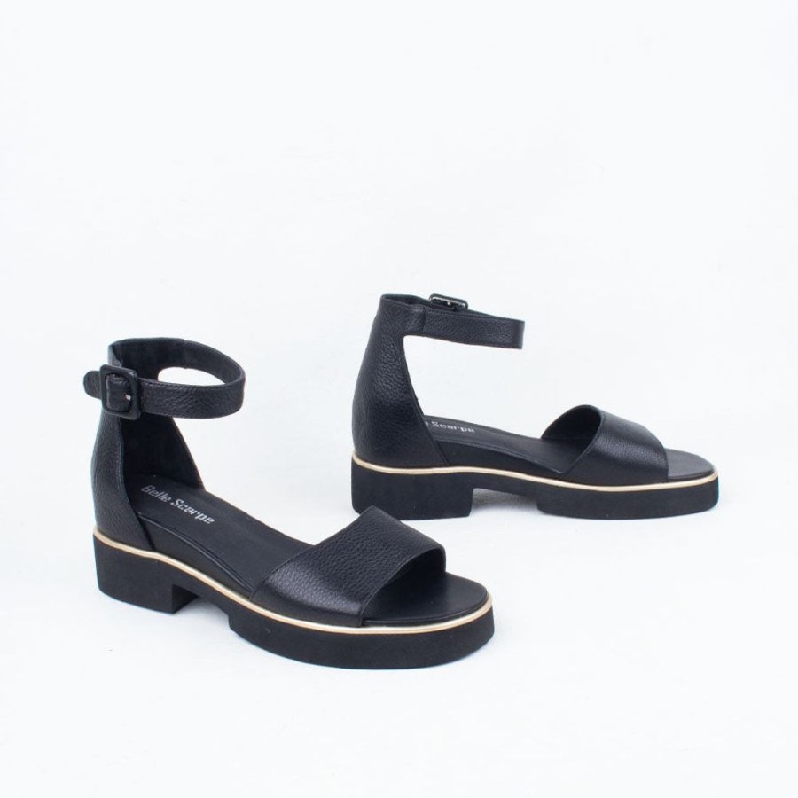 Women Belle Scarpe Flat | Russo Sandal Black