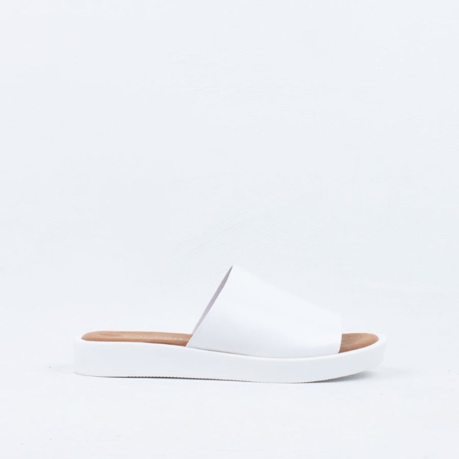 Women Top End Flat | Faron Slide White