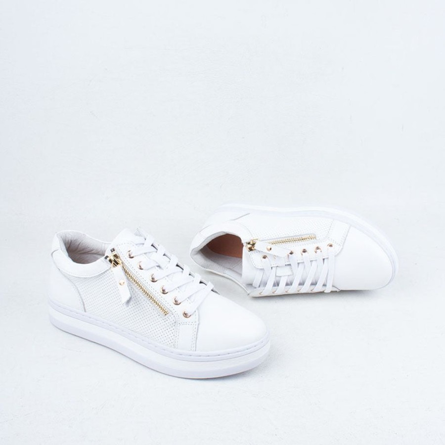 Women Alfie and Evie Lace Up | Pinnet Sneaker White