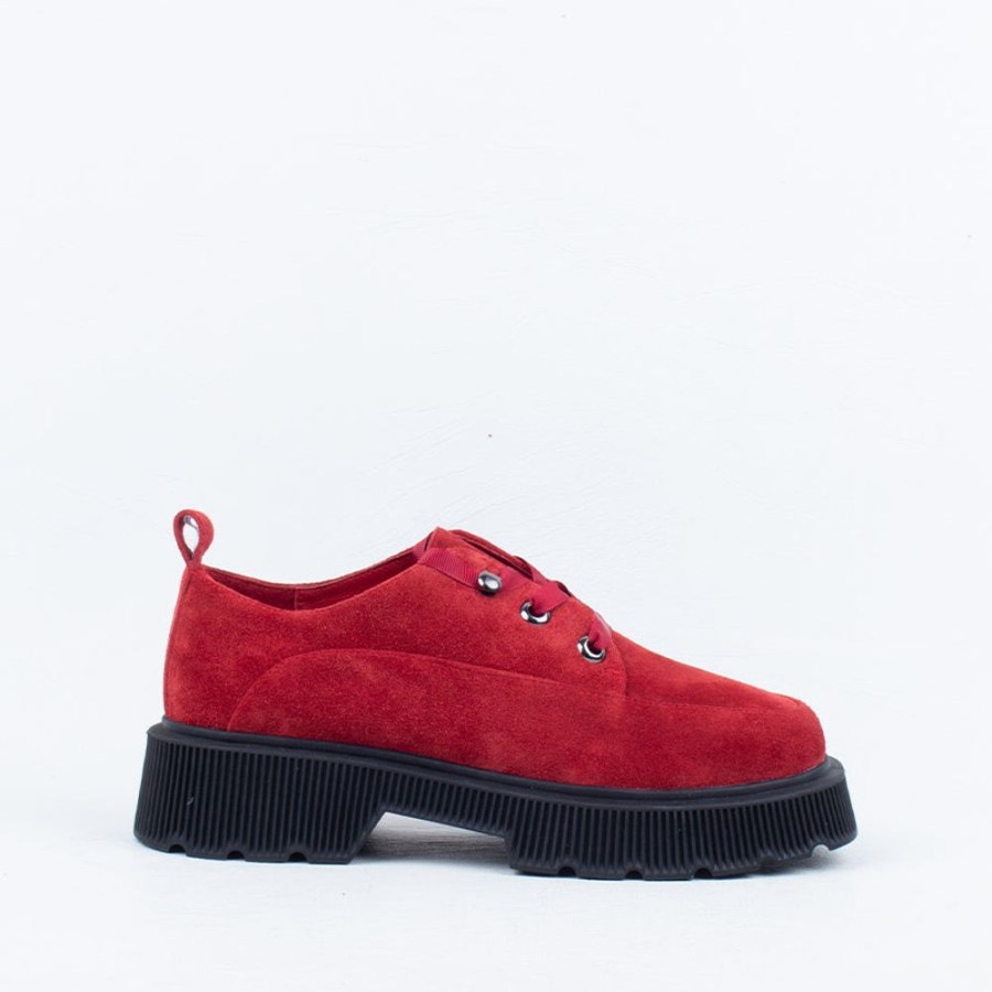 Women Minx Lace Up | Von Dee Lace Up Chilli Suede