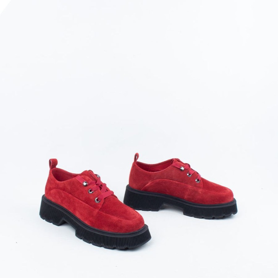 Women Minx Lace Up | Von Dee Lace Up Chilli Suede