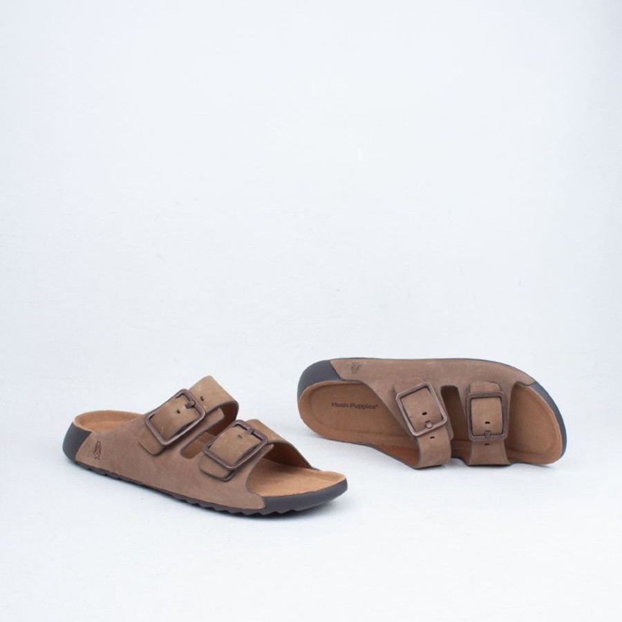 Men Hush Puppies Slip On | Hoges Slide Bark