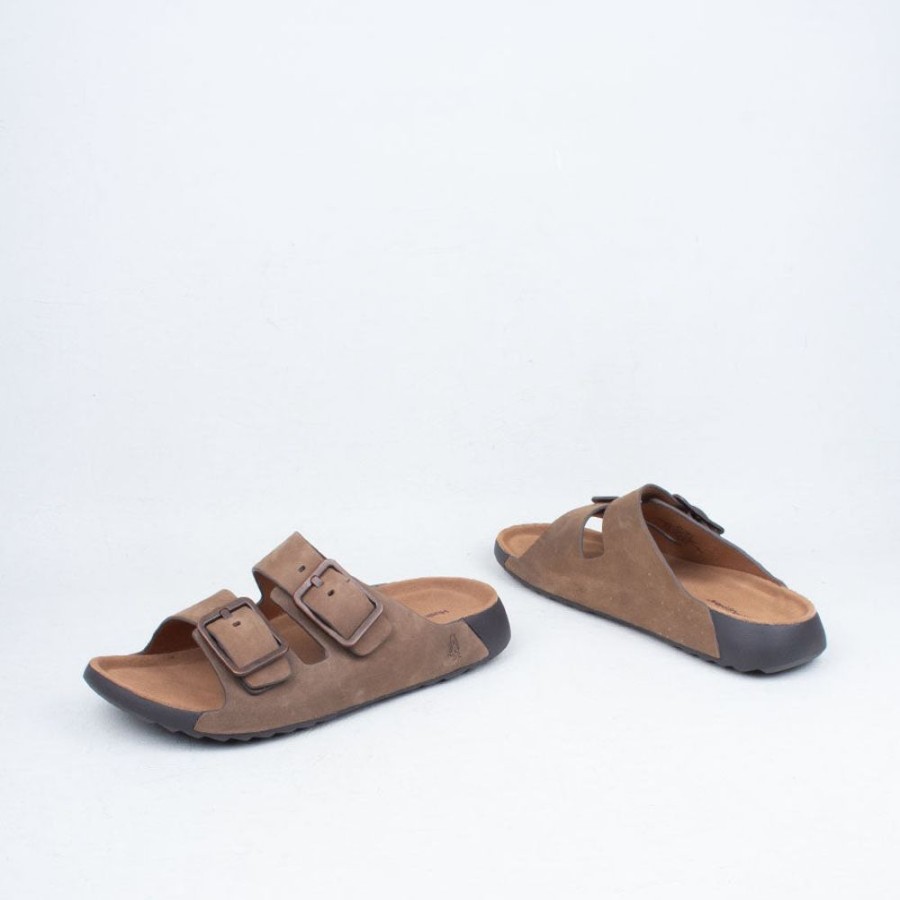 Men Hush Puppies Slip On | Hoges Slide Bark