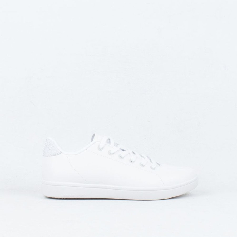 Women Woden Lace Up | Jane Sneaker White