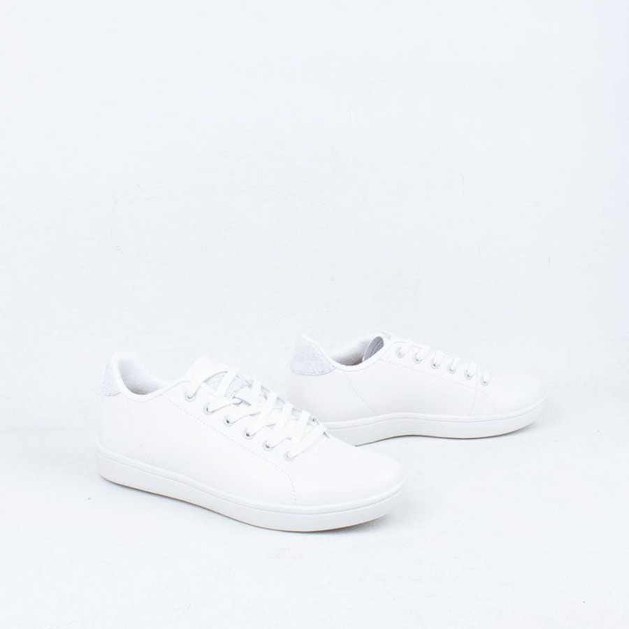 Women Woden Lace Up | Jane Sneaker White