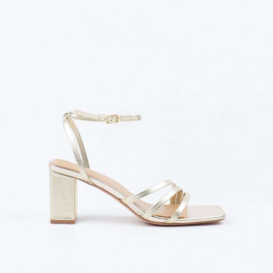 Women Siren Strappy | Tessie Heel Soft Gold