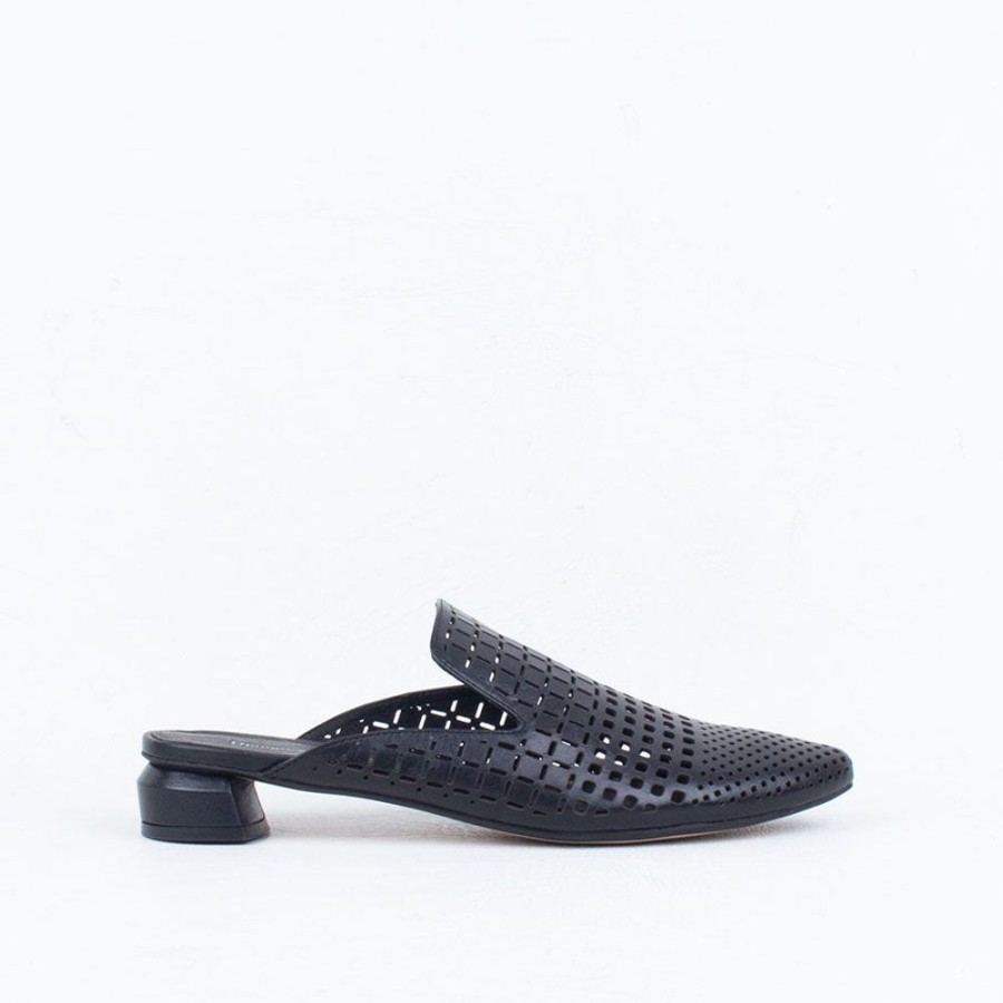 Women Django & Juliette Flat | Flan Slide Black