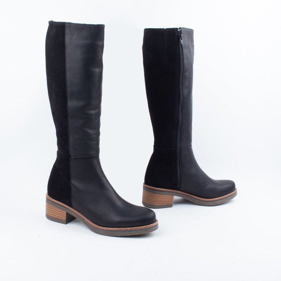 Women Nu x Neo - Spain Long Boots | Abriele Knee Boot Black