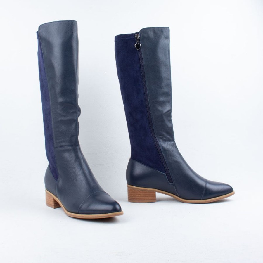 Women Minx Long Boots | Gemma Knee Boot Navy