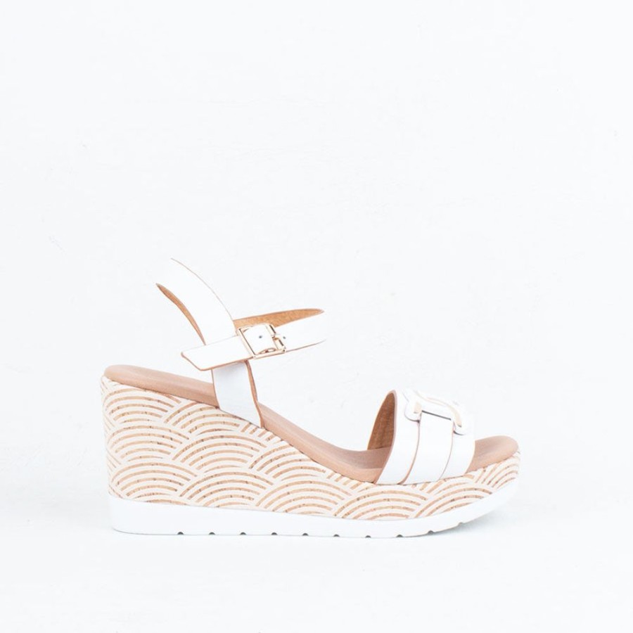 Women Marco Dalessi Wedge | Marco Wedge Sandal White