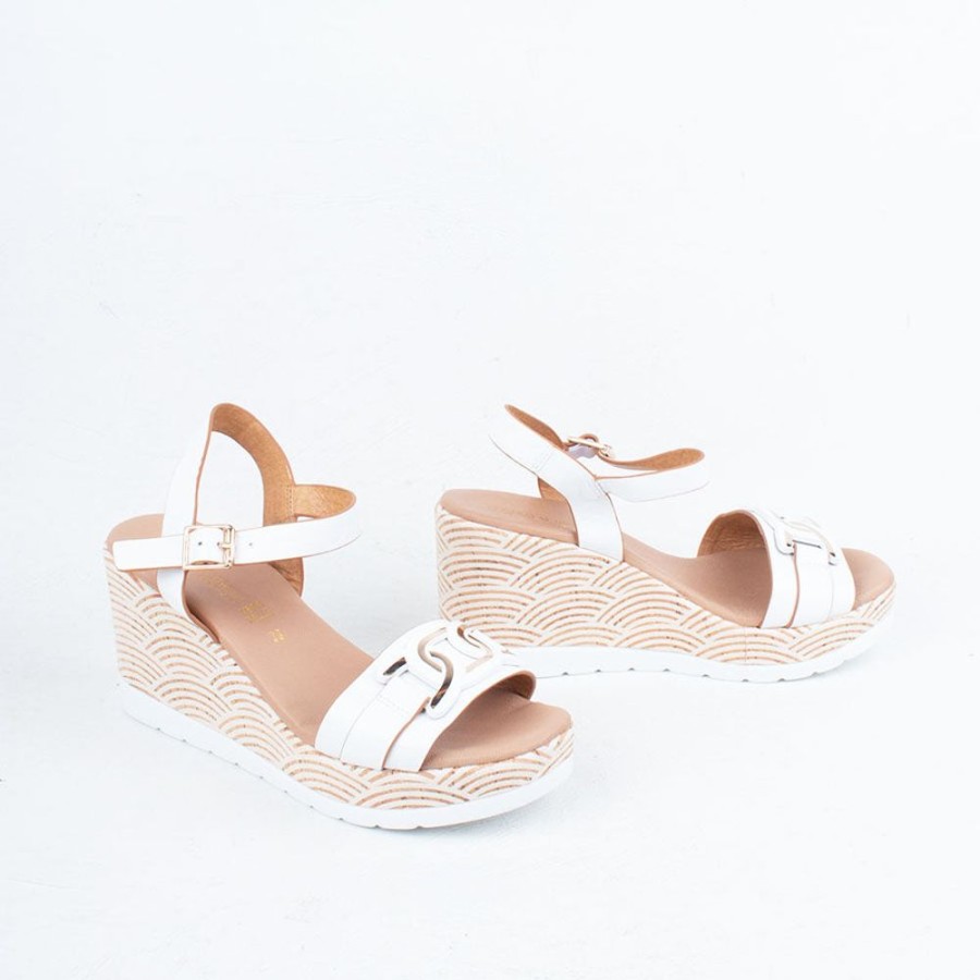 Women Marco Dalessi Wedge | Marco Wedge Sandal White